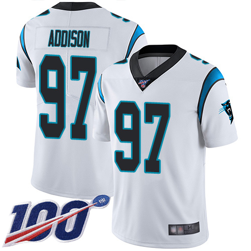 Carolina Panthers Limited White Youth Mario Addison Road Jersey NFL Football #97 100th Season Vapor Untouchable->carolina panthers->NFL Jersey